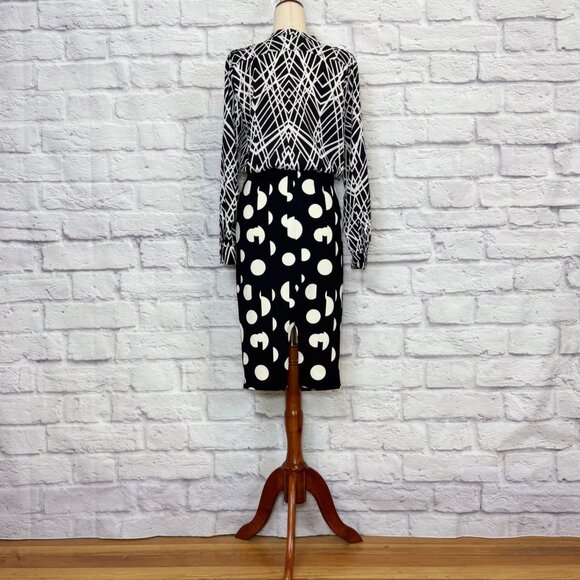 Calvin Klein Black & White Button Down Shirt - Picture 6 of 9